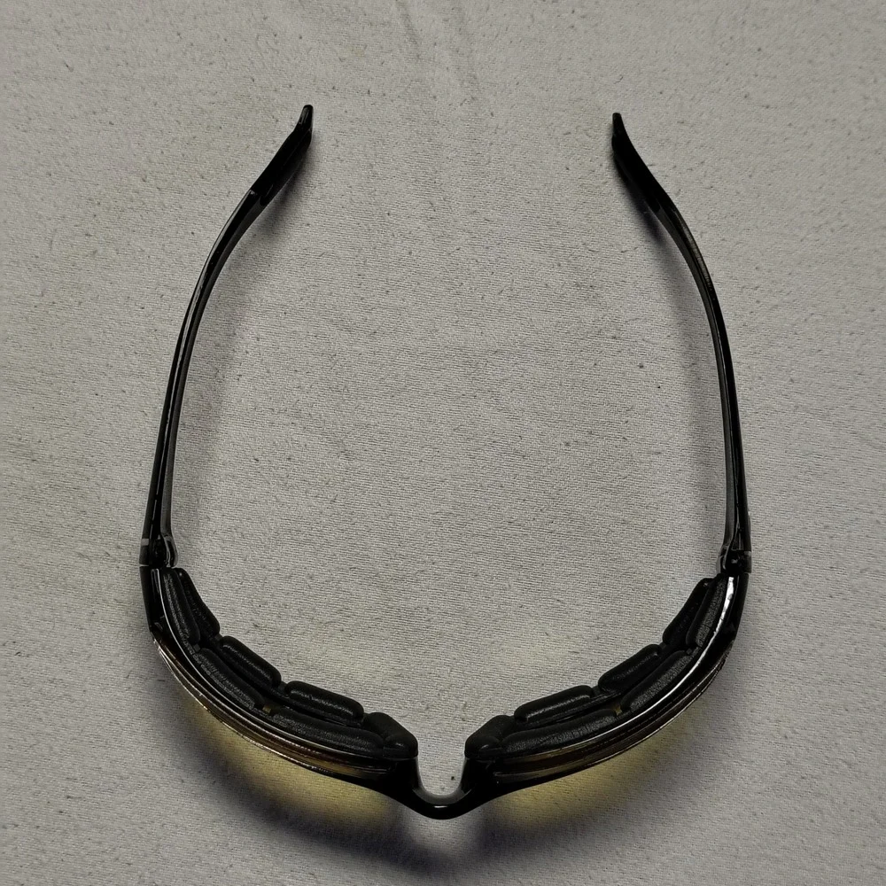 Bell Spark Sunglasses Black Yellow Tinted Padded Cycling Moto Nighttime